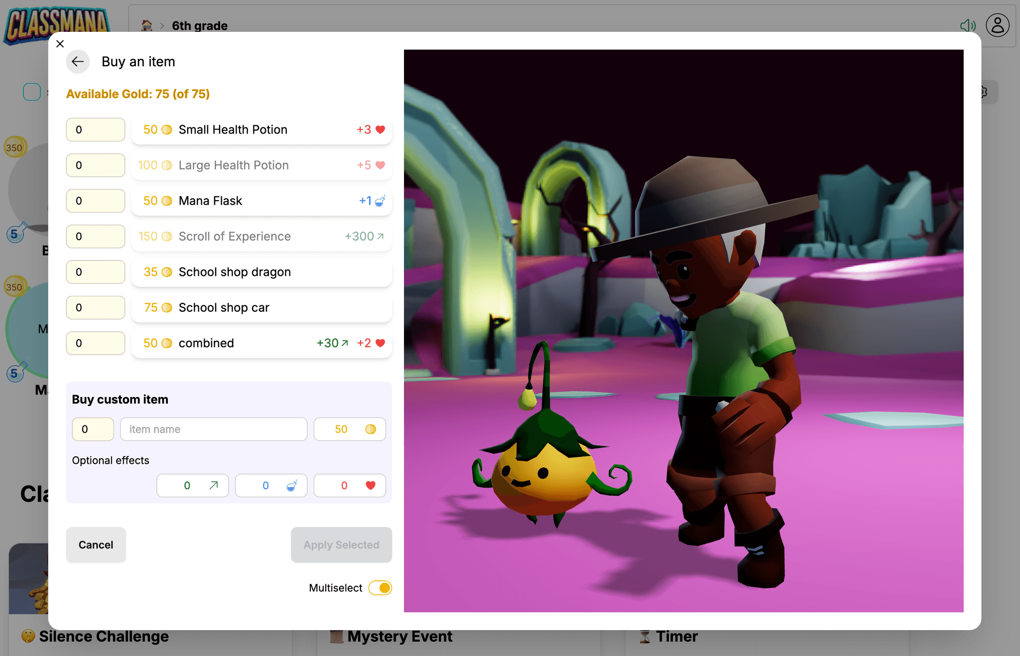 Prepínač režimu viacnásobného výberu pre nákupy v obchode
