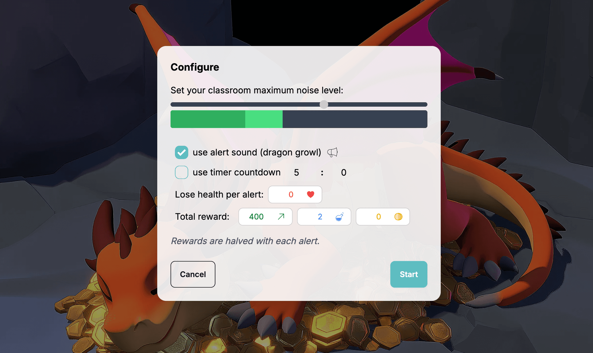 Konfigurácia Výzvy ticha