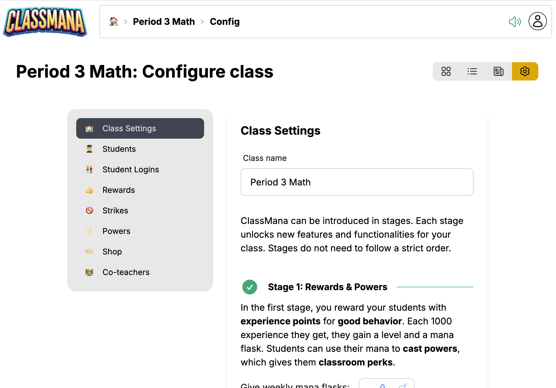 Zobrazenie konfigurácie