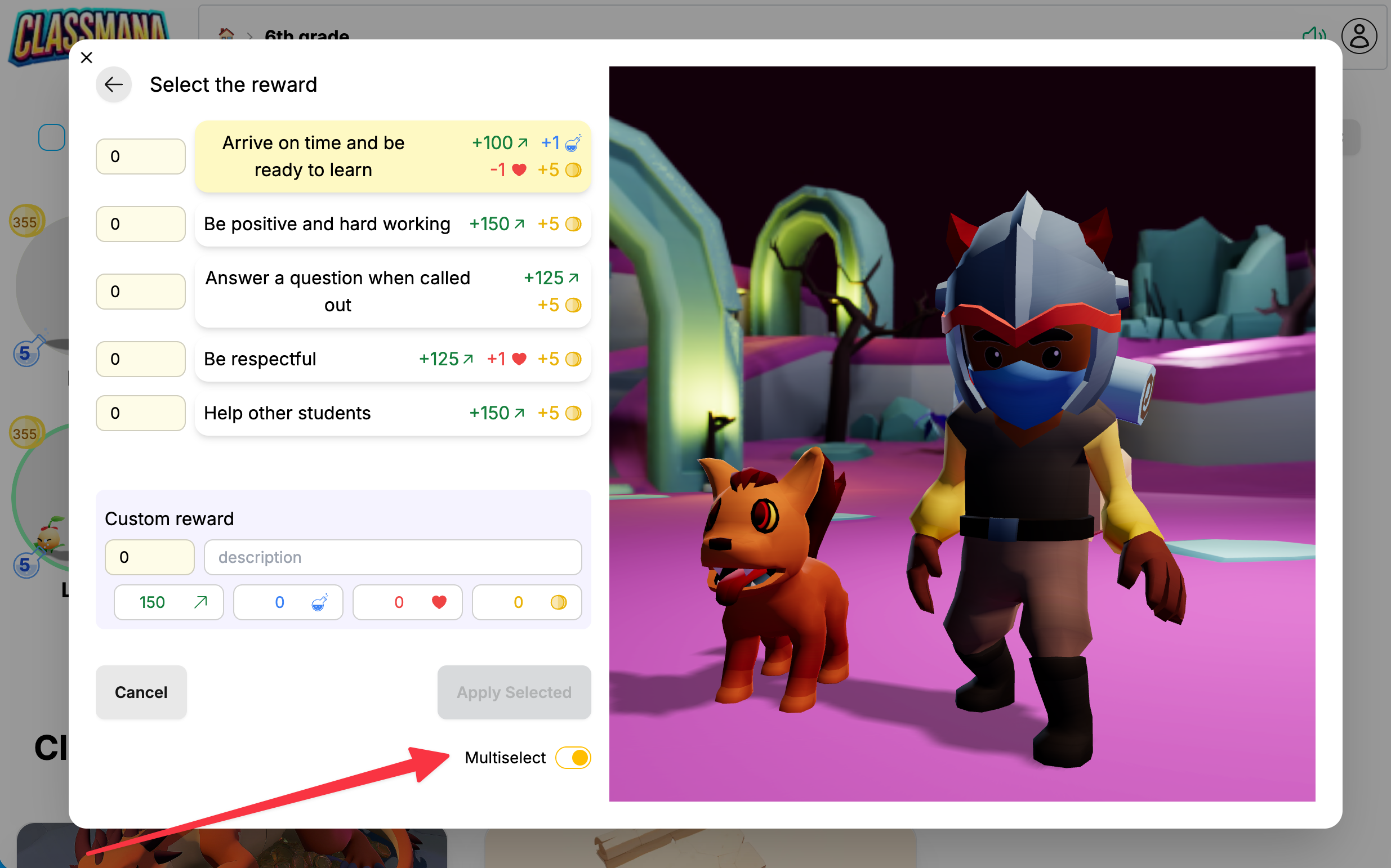 Prepínač režimu viacnásobného výberu